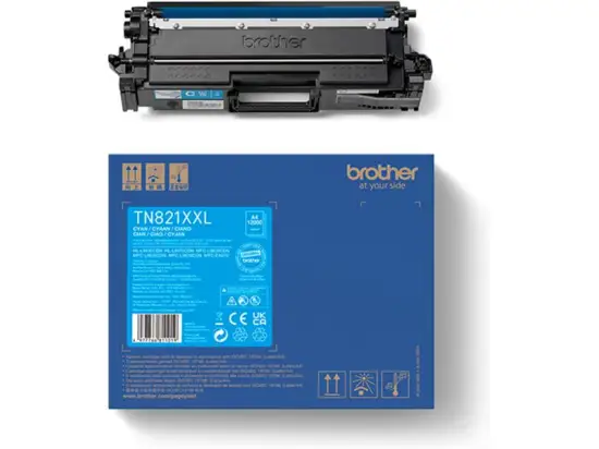 Farbtonerkassette Brother TN821XXLC 821 cyan 12.000 Seiten