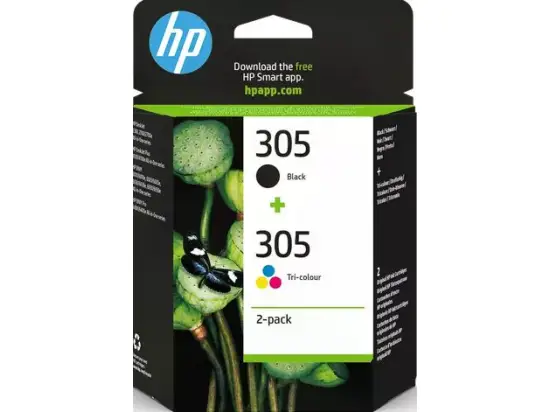 Tintenpatrone HP 6ZD17AE 305 Multipack schwarz+farbig 120/100 Seiten 2/2ml
