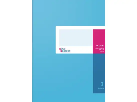 Spaltenbuch König & Ebhardt 86-12031 8612031 A4, 80 Seiten, 3 Spalten, Karton, magenta/hellblau