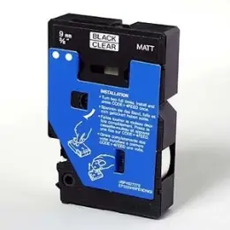 Schriftband-Kassette Brother TC-M91 schwarz auf transparent 9mm/7,7m laminiert