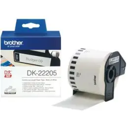 Endlosetiketten Brother DK-22205 Rolle 62 mm x 30,48 m, selbstklebend, weiß