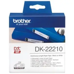 Endlosetiketten Brother DK-22210 Rolle 29 mm x 30,48 m, selbstklebend, weiß