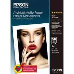 Papier Epson C13S041342 A4, 192g, Matte-Archival, Pack 50 Blatt