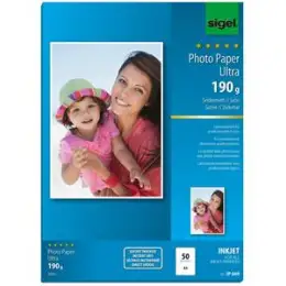 Fotopapier Sigel IP669 A4 180g seidenmatt weiß Ultra, Pack 50 Blatt