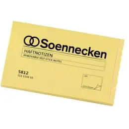 Haftnotiz Soennecken 111115610 5812 125 x 75 mm, Block mit 100 Blatt, gelb