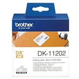 Versand-Etiketten Brother DK-11202 62 x 100 mm, selbstklebend, Rolle 300 Stk/1 Rolle