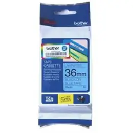 Schriftband-Kassette Brother TZe-561 schwarz auf blau 36mm/8m laminiert