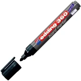 Whiteboardmarker Edding 360 4-360001 1,5-3mm, Rundspitze, schwarz