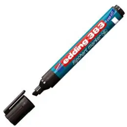 Flipchartmarker Edding 383 4-383001 1-5mm, Keilspitze, schwarz