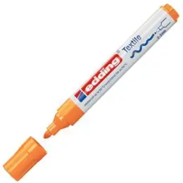 Textilmarker Edding 4500 4-4500066 2-3mm, Rundspitze, neonorange, Pack 10 Stk