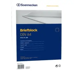 Briefblock Soennecken 111105400 1380 A4 blanko 50 Blatt ecf