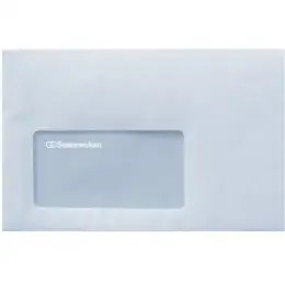 Briefumschlag Soennecken 327665801 1332 C6 mit Fenster selbstklebend weiß 75g, Pack 25 Stk