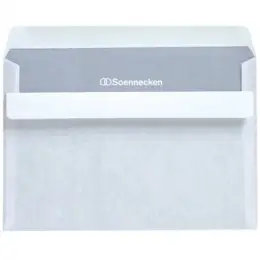 Briefumschlag Soennecken 327665901 1331 C6 ohne Fenster selbstklebend weiß, Pack 25 Stk