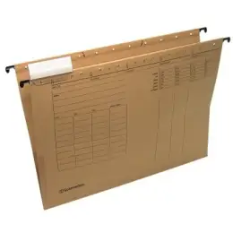 Hängetasche Soennecken 122110972 2051 chamois, Karton, Sichtreiter, seitliche Frösche, Pack 25 Stk