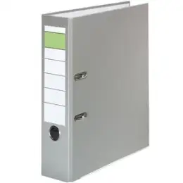 Ordner 10077949 S80 A4, 80mm, Pappe/PP-Folie, Wechselfenster, grau