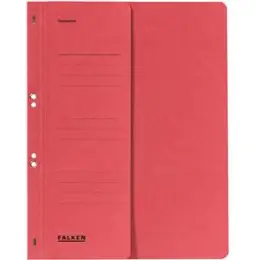 Ösenhefter Falken 80003817 A4, 1/2-VD, Manilakarton 250g, kaufmännische Heftung, rot