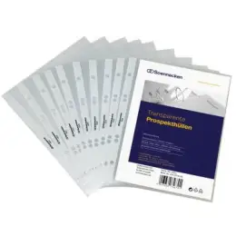 Prospekthüllen Soennecken 126252600 1613 A5 Kunststoff (PP) genarbt, Pack 100 Stk