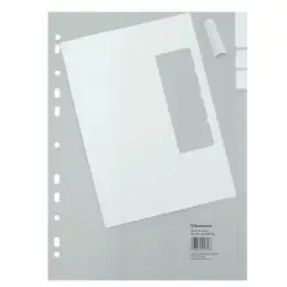 Register Soennecken 121056200 1516 A4 blanko Taben 10-teilig grau PP mit Beschriftungsschildern