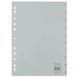 Zahlen-Register Soennecken 121056580 1519 A4 Zahlen 1-10 Kunststoff (PP), grau