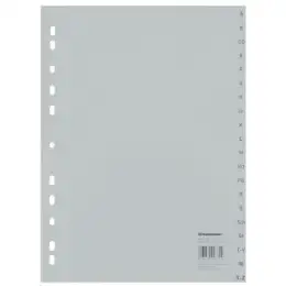 Buchstaben-Register Soennecken 121056900 1524 für A4, Buchstaben A-Z, 20-teilig, Kunststoff (PP), grau
