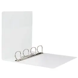 Präsentationsringbuch Soennecken 126075901 4141 A4, 4 Ringe Ø 20 mm, Kunststoff, Kombi-Mechanik, 2 Außentaschen, Innentasche, weiß