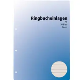 Ringbucheinlage Landre 100050495 A5, liniert, Pack 50 Blatt