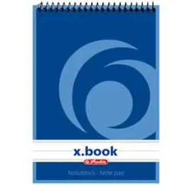 Spiralblock Herlitz 110619 A6 liniert 50 Blatt holzfrei, Pack 10 Stk