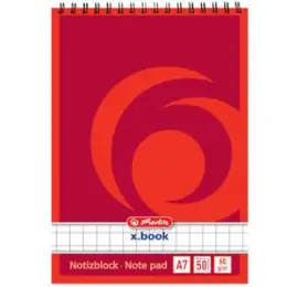 Spiralblock Herlitz 110734 A7 kariert 40 Blatt holzfrei
