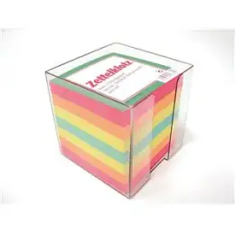 Zettelbox Landre 100420101 rauch 10x10x10cm farbige Einlageblätter 9x9cm