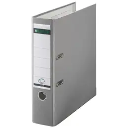 Ordner Leitz 1010-50-85 10105085 A4, 80mm, Pappe/PP-Folie, Wechselfenster, grau