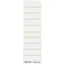 Blanko-Schildchen Leitz 1901-00-01 19010001 60 x 21 mm, 4-zeilig, Karton, weiß, Pack 100 Stk/10 Streifen