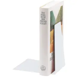 Buchstütze Leitz 5298-00-01 52980001 weiß 125mm Metall, Pack 10 Stk