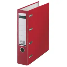 Doppelordner Leitz 1012-00-25 10120025 A4 (2 x A5-quer), 75mm, Pappe/PP-Folie, Wechselfenster, rot