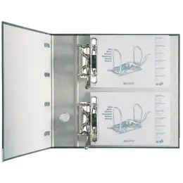 Doppelordner Leitz 1092-00-00 10920000 A4 (2 x A5-quer), 75mm, Pappe/Wolkenmarmor, schwarz