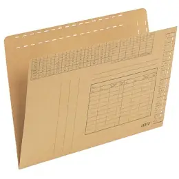 Einstellmappe Leitz 2430-00-00 24300000 250g braun mit Schreibrand + Orgadruck, Pack 100 Stk