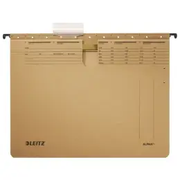 Hängehefter Leitz 1914-00-00 19140000 Alpha Karton 250g, kaufmännische Heftung, Sichtreiter, chamois, Pack 25 Stk