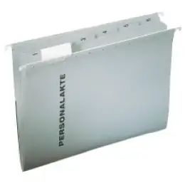 Hängemappe Leitz 30041-00-85 300410085 Alpha grau, Karton 230g, Sichtreiter, seitlich offen, Personalakte