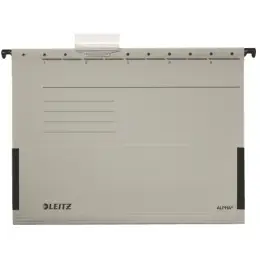 Hängetasche Leitz 1986-30-85 19863085 Alpha grau, Karton, Leinenfrosch, Pack 5 x 5 Stk