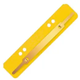 Heftstreifen Leitz 3701-00-15 37010015 gelb, Karton, Metalldeckleiste, kurz, Pack 10 x 25 Stk