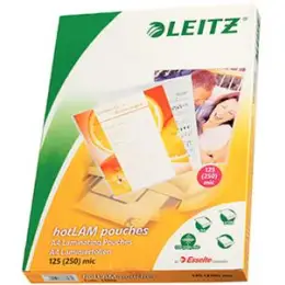 Laminierhülle Leitz 33808 hotLAM pouches A4, 125 (250) micron, Format: 216 x 303 mm, antistatisch, Pack 100 Stk