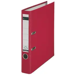 Ordner Leitz 1015-50-25 10155025 A4, 52mm, Pappe/PP-Folie, Wechselfenster, rot
