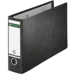 Ordner Leitz 1074-00-00 10740000 A4-quer, 77mm, Hartpappe/Wolkenmarmor, schwarz