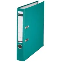 Ordner Leitz 1015-50-52 10155052 A4, 52mm, Pappe/PP-Folie, Wechselfenster, türkis