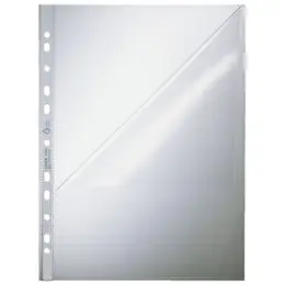 Prospekthüllen Leitz 4797-00-00 47970000 A4, 90my Kunststoff (PP), genarbt, oben und Lochrand offen, Pack 100 Stk