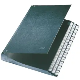 Pultordner Leitz 5844-00-95 58440095 A4, 1-31 und I-XII, 44 Fächer, Hartpappe, Kunststoff-Tabe, schwarz