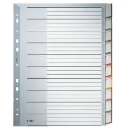 Blanko-Register Leitz 4370-00-00 43700000 A4 10-teilig Kunststoff (PP) Tabs mit auswechselbarem Beschriftungsschild