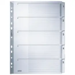 Zahlen-Register Leitz 4324-00-00 43240000 A4 Zahlen 1-10 Karton/Pappe grau