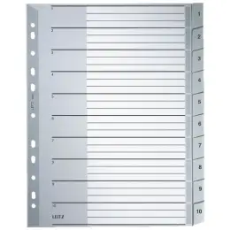 Zahlen-Register Leitz 1280-00-00 12800000 A4 Zahlen 1-10 Kunststoff (PP) Überbreite 238x297mm