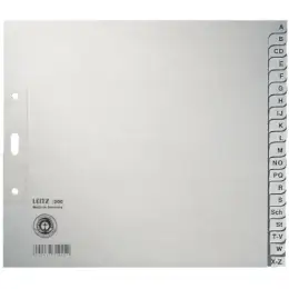 Register Leitz 1200-00-85 12000085 A4 3/4-Höhe Buchstaben A-Z Papier grau 20-teilig 21x24cm