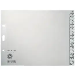 Buchstaben-Register Leitz 1210-00-85 12100085 A4 halbe Höhe Buchstaben A-Z Papier grau 20-teilig